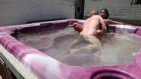Addicted to hot water: skinny beauty in the tub