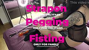 This is a fetish video with an anal plug, foot and shoe fetish and a cuckold theme.
