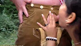 Wild German outdoor lederhosen orgy with extreme action