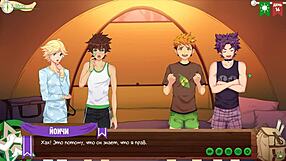 Cartoon porn with Russian accent: Friends get wild at camp