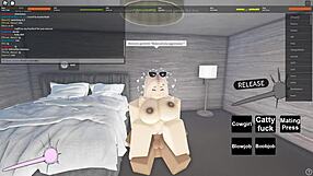 Roblox porn with a big ass blonde getting missionary style sex