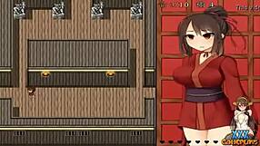 kunoichi peony gameplay with virgin groping and cum action