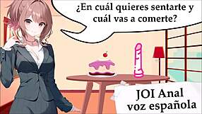 Joi anal hentai in space with dildo and cake (full video)
