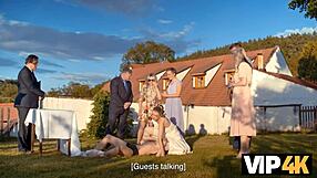 Beautiful love making scene with a European bride