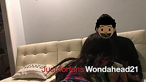 Young skinny guy with big dick in homemade video, fetish content.