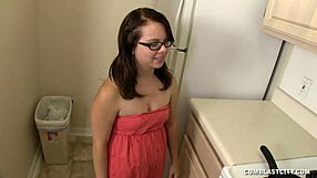 Young girl gives a good morning hand job