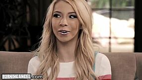 Tattooed couple shares Kenzie Reeves in hot threesome scene