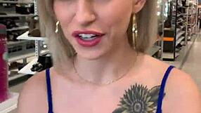 Kiara Cole, a blonde teen, has a rough encounter at home and then gives a blowjob and has sex in a public place.