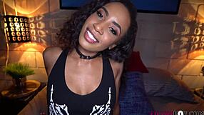 Beautiful porn actress Demi Sutra's hardcore POV sex with a hot stud.