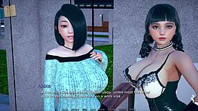 3D animated game with anime babes and big boobs