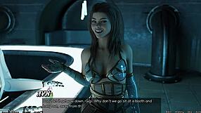 3D animated game with a beautiful girl with big boobs.
