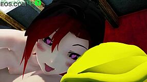 Futa delivery girl Glinda in hot cartoon porn.