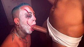 Gay Halloween party turns into a wild orgy with DP action