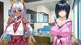 Beautiful anime babes get wild in hardcore group sex scene.