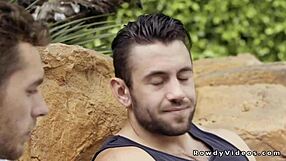 A hunk with a big cock has rough anal sex with his former lover.