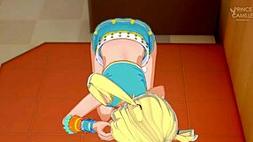Emo moegi in kiratto pri chan's dressing room scene in anime hentai.