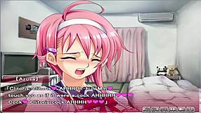 Hentai game with big boobed women and public toy use