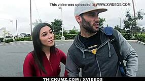 Big ass brunette teen Brooklyn Gray flaunts her big ass in public
