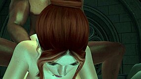 Big tits redhead in Second Life cartoon porn.