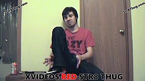 Evil gay dominates with spit and sucks hard