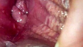 Pussy Gape Showing Off Big Wet Hairless Lips in Close Detail