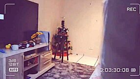 Real public encounter with a horny housewife and a maintenance man