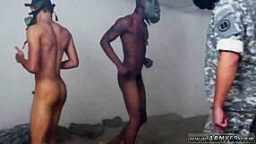 Gay military threesome with interracial and black men in Army69 porn video