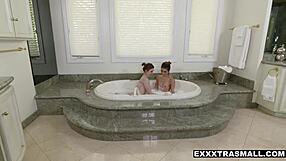 Gracie Green and Tara Ashley in a threesome adult scene with a big cock