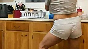 Anna Maria Dances and Teases While Doing Dishes