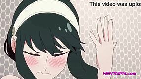 Stepbro and sister have a forbidden shower scene in an anime style