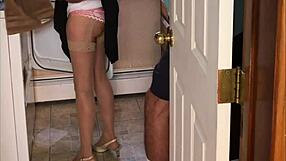 Hot milf has a steamy affair with her neighbor’s son in the laundry room