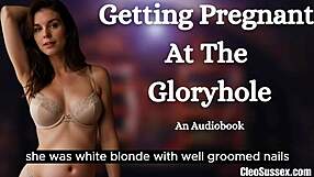 Erotic gangbang leads to pregnancy through gloryhole sex