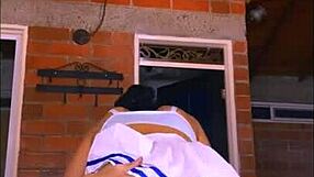 Tight latina teen gets cheated and reaches orgasm