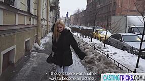 Pretty European girl gets pissing scene with a hot agent