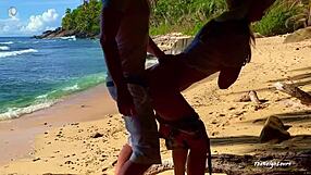 Naked outdoor sex with a facial finish in a beautiful location
