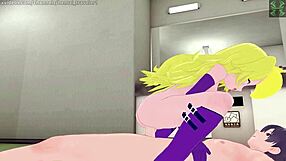 3D animated video of a blonde's sensual experience
