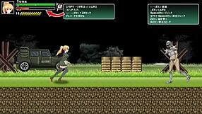 Hentai game features cute blonde girl in military action
