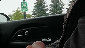 Gay man masturbates openly outdoors and shows off his large penis