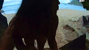 Hardcore outdoor action with an African stud and a teen