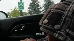 Gay man masturbates openly outdoors and shows off his large penis