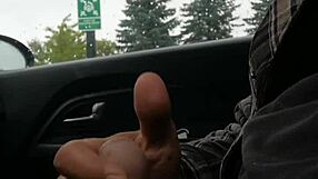 Gay man masturbates openly outdoors and shows off his large penis