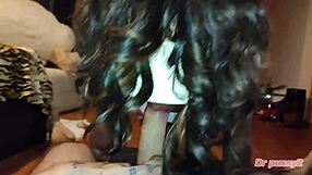 Interracial ebony babes sucking and deepthroating monster cocks