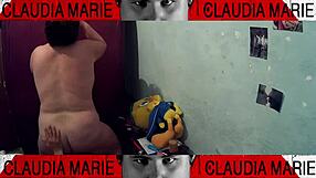 Dominating the chubby slut against a closet, a must-see