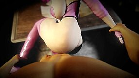 Pink-haired slut has a deal with the detective