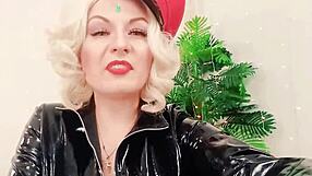 Rough domination with a naughty MILF in PVC clothing