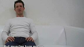 Young Czech gay guy Mirek's first time in action