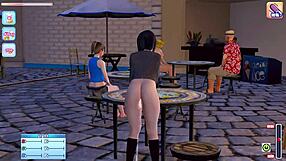 More hot beach scenes in a premium resort in a hentai game