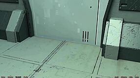 3D animated game with an emo girl in space