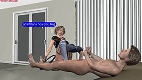 Femdom and sadistic sex with a bus stop girl