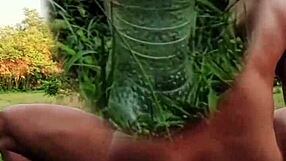 A naked Myanmar twink enjoys outdoor solo pleasures and anal sex